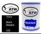 Preview: Volvo, Black Metallic, 332: 500ml Lackdose, von ATW Autoteile West.